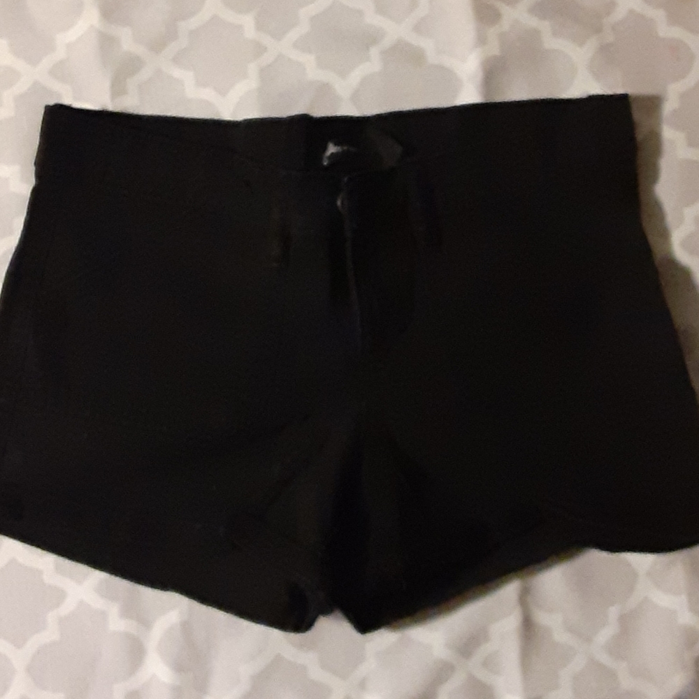 Black jean shorts